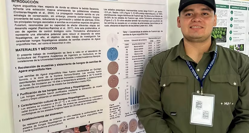Estudiante de la UES presenta investigación en Congreso Nacional de Fitopatología