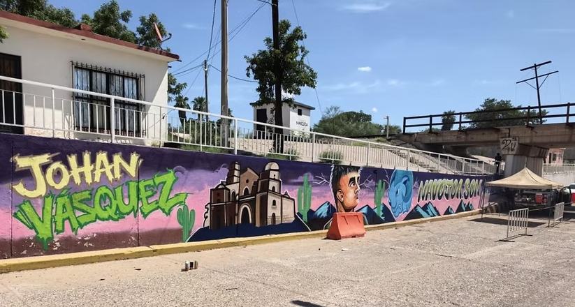 Gobierno de Sonora rinde homenaje a Johan Vásquez con mural en Navojoa