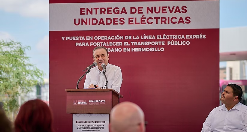 Gobernador Durazo moderniza transporte público de Hermosillo con nuevas unidades eléctricas