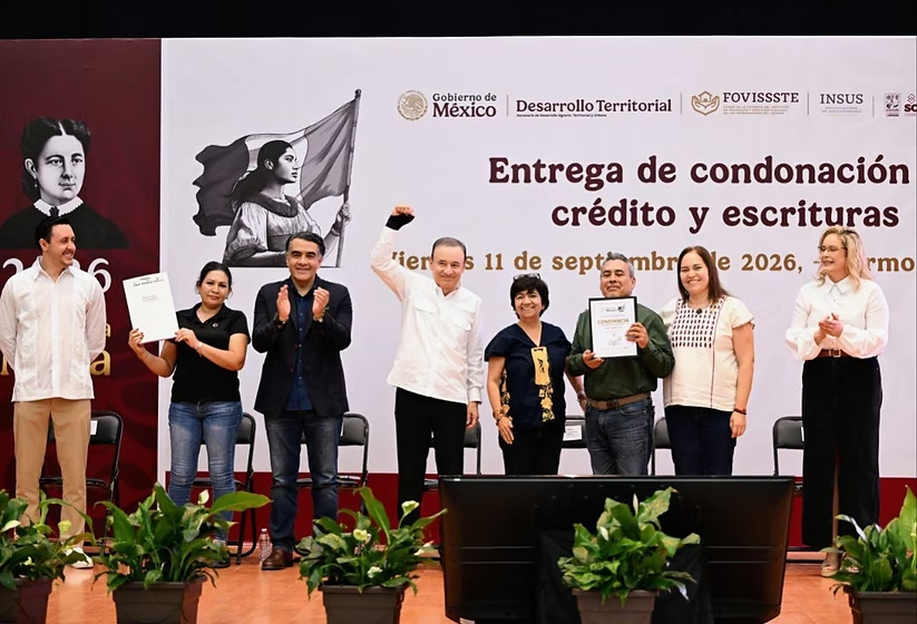 Durazo y Sheinbaum hacen realidad la regularización patrimonial en Sonora con entrega de más de 39 mil escrituras