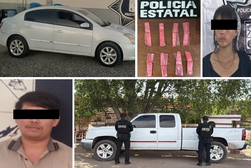 Asegura Policía Estatal narcótico y recupera vehículos robados