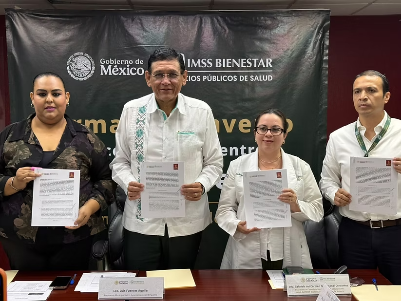 Firman convenio Ayuntamiento de Empalme e IMSS-Bienestar para ampliar servicios médicos a la población
