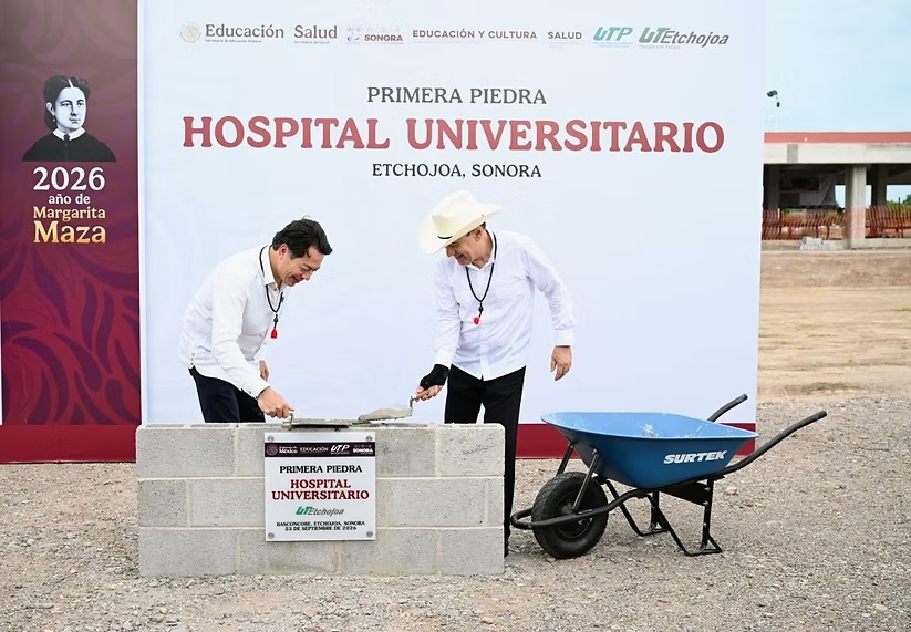 Gobernador Durazo cumple compromiso con el sur de Sonora; arranca construcción de Hospital Universitario de Etchojoa