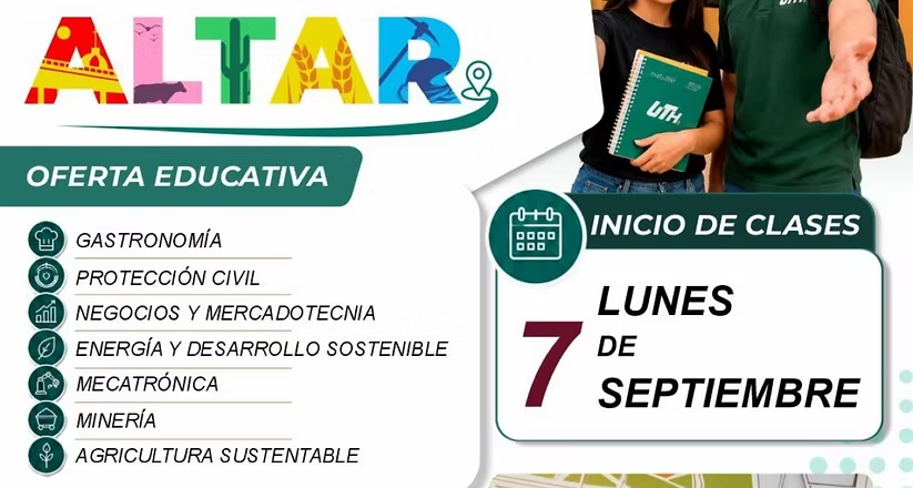 Acerca Gobierno de Sonora educación superior a la región del Río Altar: UTHermosillo