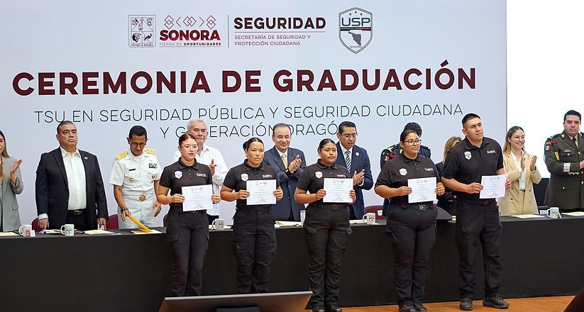 Gobernador Durazo duplica Policía Estatal: se integran 271 nuevos elementos egresados de la USP
