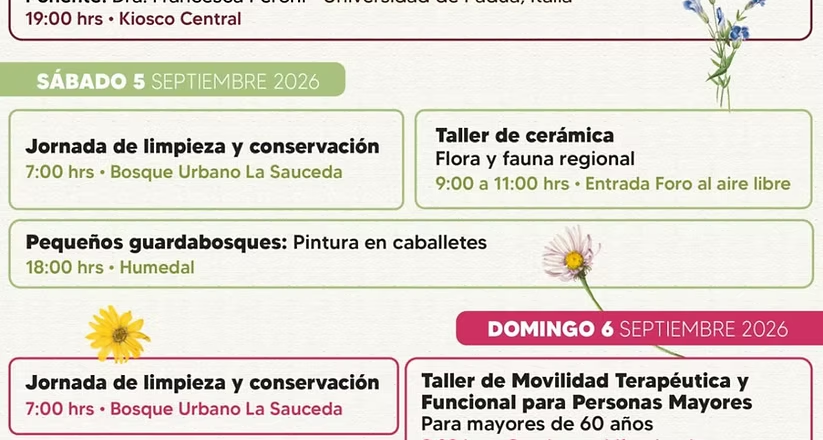 Gobierno de Sonora invita a disfrutar un fin de semana de cultura y aprendizaje en el Bosque Urbano La Sauceda
