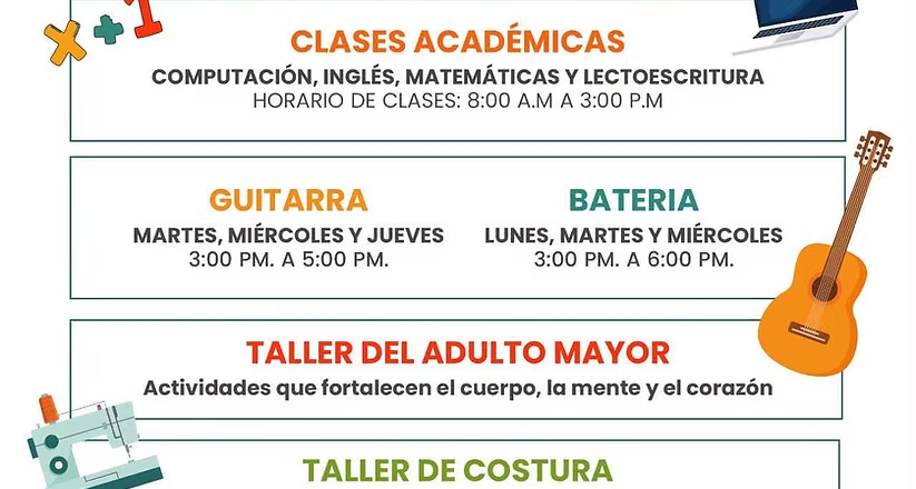 Ofrece Gobierno de Hermosillo clases y talleres gratuitos para todas las edades